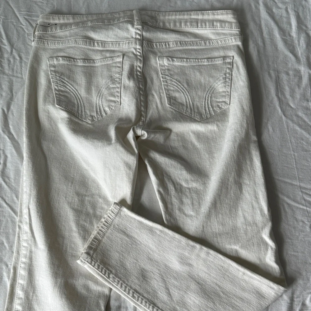 Y2K 2007 Hollister White Skinny Jeans with Front Zip Pockets - Picture 7 of 13